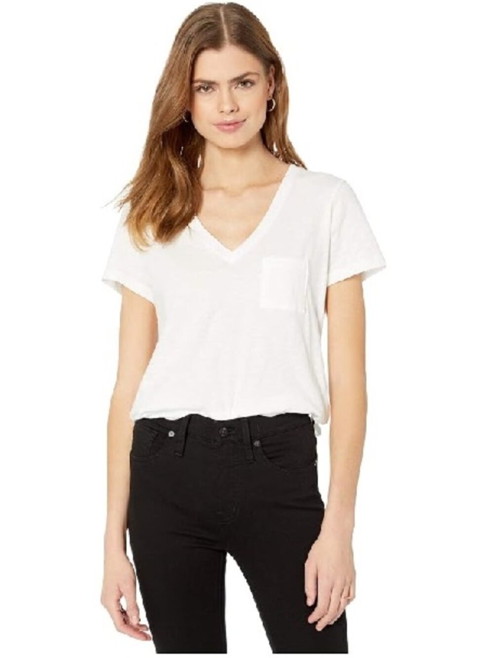 Madewell Whisper Cotton V-Neck Pocket Tee